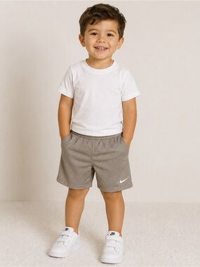 Nike Dri-FIT Boys Mesh Athletic Shorts Size Medium 5-6Y Gray NWT
